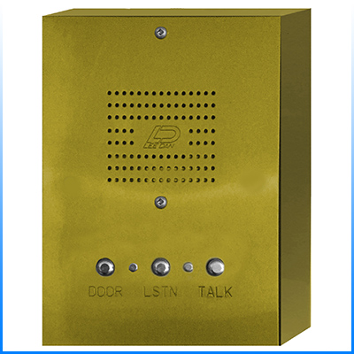 IR-443BRQL 3-Wire Surface Mount Laquered Solid Polished Brass Apartment Intercom Stations