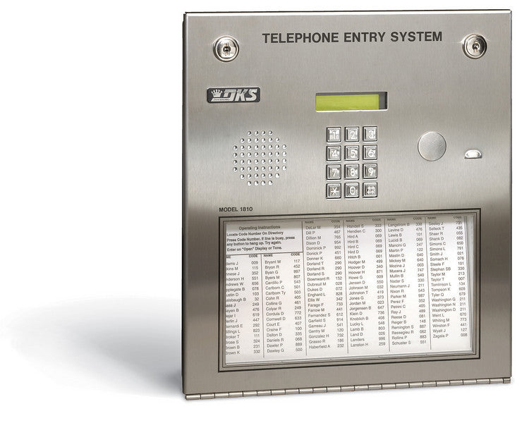 1810-084 Residential Telephone Entry with Lighted Directory