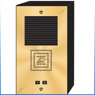 BS-002S 2 Button Surface Mount  Bravo™ Solid Polished Brass Apartment Lobby Panel