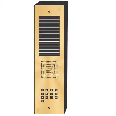 BS-013S 13 Button Surface Mount  Bravo™ Solid Polished Brass Apartment Lobby Panel