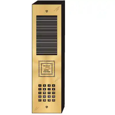 BS-020S 20 Button Surface Mount  Bravo™ Solid Polished Brass Apartment Lobby Panel
