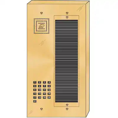 BS-021S 21 Button Surface Mount  Bravo™ Solid Polished Brass Apartment Lobby Panel