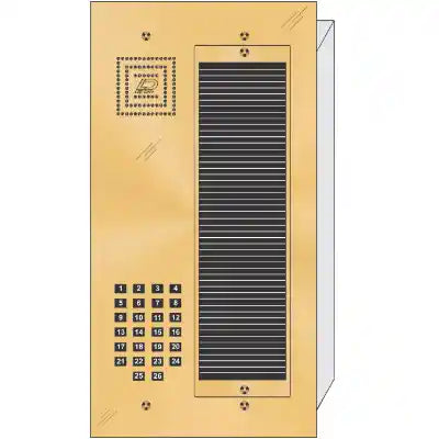 BS-026 26 Button Flush Mount  Bravo™ Solid Polished Brass Apartment Lobby Panel