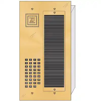BS-035 35 Button Flush Mount  Bravo™ Solid Polished Brass Apartment Lobby Panel
