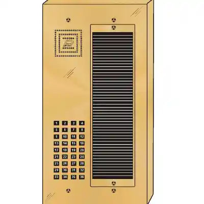BS-036S 36 Button Surface Mount  Bravo™ Solid Polished Brass Apartment Lobby Panel