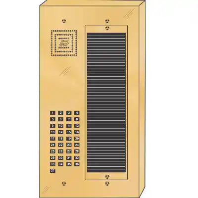 BS-037S 37 Button Surface Mount  Bravo™ Solid Polished Brass Apartment Lobby Panel