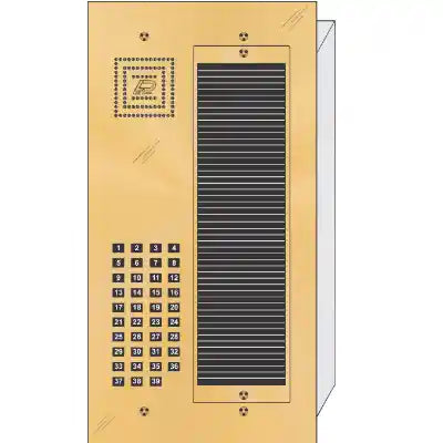 BS-039 39 Button Flush Mount  Bravo™ Solid Polished Brass Apartment Lobby Panel