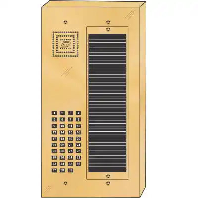 BS-039S 39 Button Surface Mount  Bravo™ Solid Polished Brass Apartment Lobby Panel