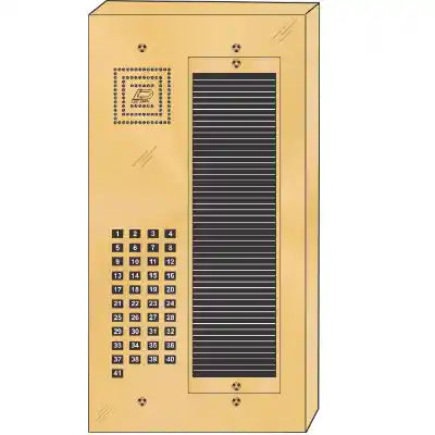 BS-041S 41 Button Surface Mount  Bravo™ Solid Polished Brass Apartment Lobby Panel