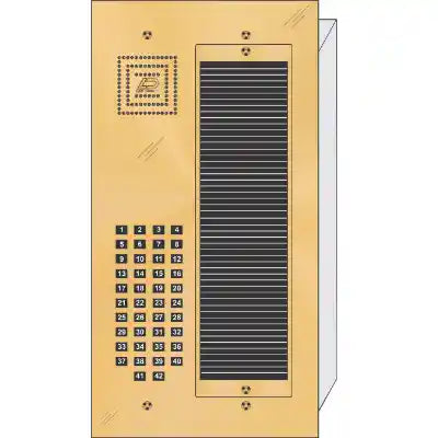 BS-042 42 Button Flush Mount  Bravo™ Solid Polished Brass Apartment Lobby Panel
