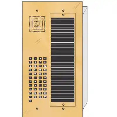 BS-045 45 Button Flush Mount  Bravo™ Solid Polished Brass Apartment Lobby Panel