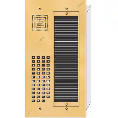 BS-047 47 Button Flush Mount  Bravo™ Solid Polished Brass Apartment Lobby Panel