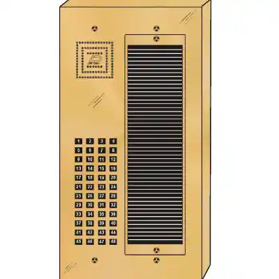 BS-048S 48 Button Surface Mount  Bravo™ Solid Polished Brass Apartment Lobby Panel