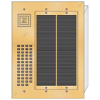 BS-051 51 Button Flush Mount  Bravo™ Solid Polished Brass Apartment Lobby Panel