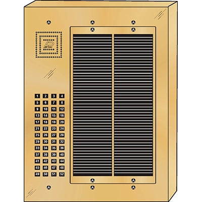 BS-052S 52 Button Surface Mount  Bravo™ Solid Polished Brass Apartment Lobby Panel