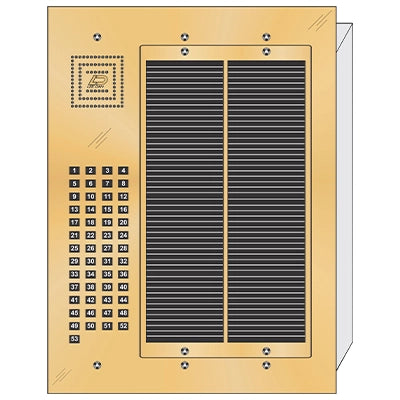 BS-053 53 Button Flush Mount  Bravo™ Solid Polished Brass Apartment Lobby Panel