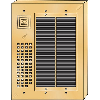 BS-055S 55 Button Surface Mount  Bravo™ Solid Polished Brass Apartment Lobby Panel