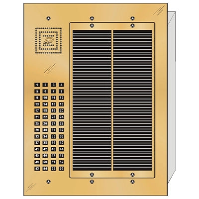 BS-056 56 Button Flush Mount  Bravo™ Solid Polished Brass Apartment Lobby Panel