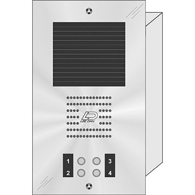 CS-004 4 Button Flush Mount  CENTURION™ Stainless Steel Apartment Entry Panel  Round Metal Button Style Vandal-Proof Intercom Lobby Panels