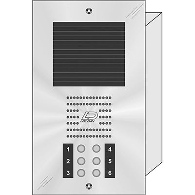 CS-006 6 Button Flush Mount  CENTURION™ Stainless Steel Apartment Entry Panel  Round Metal Button Style Vandal-Proof Intercom Lobby Panels