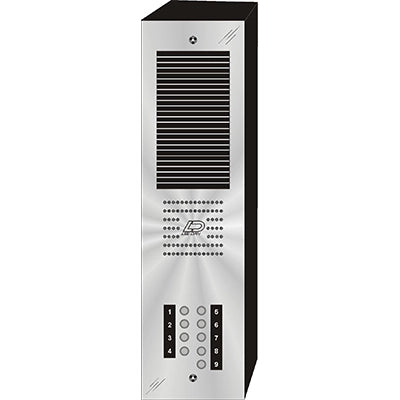 CS-009S 9 Button Surface Mount  CENTURION™ Stainless Steel Apartment Entry Panel  Round Metal Button Style Vandal-Proof Intercom Lobby Panels