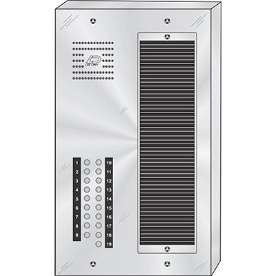 CS-019S 19 Button Surface Mount CENTURION™ Stainless Steel Apartment Entry Panel Round Metal Button Style Vandal-Proof Intercom Lobby Panels