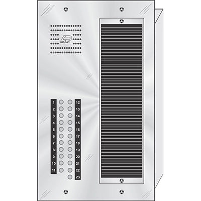 CS-023 23 Button Flush Mount  CENTURION™ Stainless Steel Apartment Entry Panel  Round Metal Button Style Vandal-Proof Intercom Lobby Panels