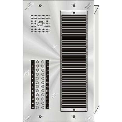 CS-024 24 Button Flush Mount  CENTURION™ Stainless Steel Apartment Entry Panel  Round Metal Button Style Vandal-Proof Intercom Lobby Panels