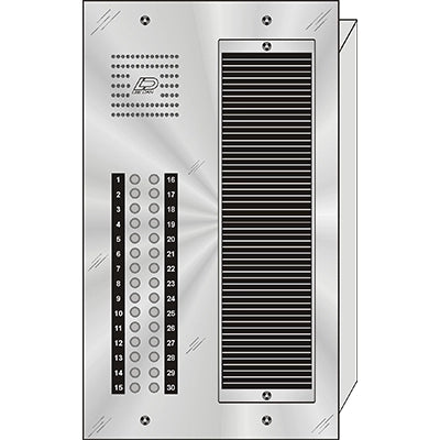 CS-030 30 Button Flush Mount  CENTURION™ Stainless Steel Apartment Entry Panel  Round Metal Button Style Vandal-Proof Intercom Lobby Panels