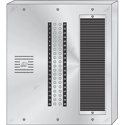 CS-040S 40 Button Surface Mount  CENTURION™ Stainless Steel Apartment Entry Panel  Round Metal Button Style Vandal-Proof Intercom Lobby Panels