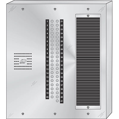 CS-041S 41 Button Surface Mount  CENTURION™ Stainless Steel Apartment Entry Panel  Round Metal Button Style Vandal-Proof Intercom Lobby Panels