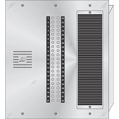 CS-042 42 Button Flush Mount CENTURION™ Stainless Steel Apartment Entry Panel Round Metal Button Style Vandal-Proof Intercom Lobby Panels