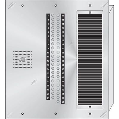 CS-043 43 Button Flush Mount CENTURION™ Stainless Steel Apartment Entry Panel Round Metal Button Style Vandal-Proof Intercom Lobby Panels