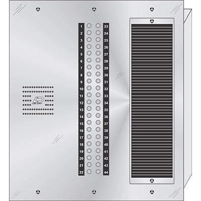 CS-044 44 Button Flush Mount CENTURION™ Stainless Steel Apartment Entry Panel Round Metal Button Style Vandal-Proof Intercom Lobby Panels