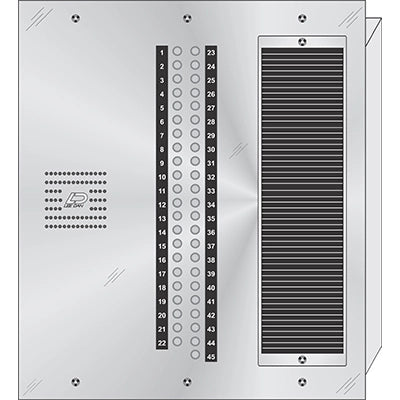 CS-045 45 Button Flush Mount CENTURION™ Stainless Steel Apartment Entry Panel Round Metal Button Style Vandal-Proof Intercom Lobby Panels