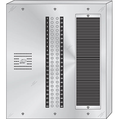CS-046S 46 Button Surface Mount  CENTURION™ Stainless Steel Apartment Entry Panel  Round Metal Button Style Vandal-Proof Intercom Lobby Panels