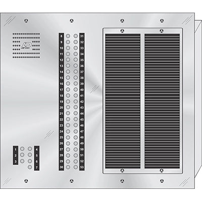 CS-053 53 Button Flush Mount  CENTURION™ Stainless Steel Apartment Entry Panel  Round Metal Button Style Vandal-Proof Intercom Lobby Panels