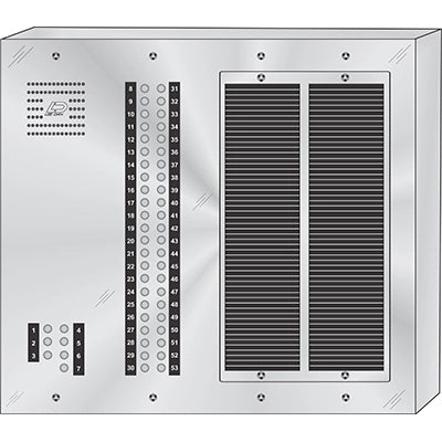 CS-053S 53 Button Surface Mount  CENTURION™ Stainless Steel Apartment Entry Panel  Round Metal Button Style Vandal-Proof Intercom Lobby Panels