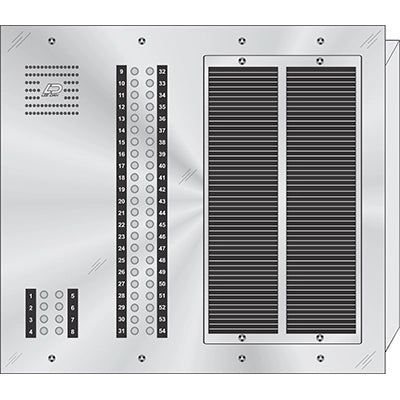 CS-054 54 Button Flush Mount  CENTURION™ Stainless Steel Apartment Entry Panel  Round Metal Button Style Vandal-Proof Intercom Lobby Panels