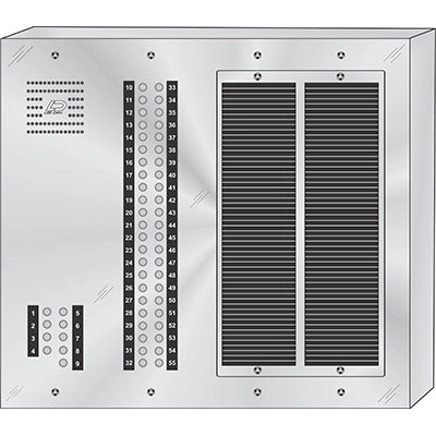 CS-055S 55 Button Surface Mount  CENTURION™ Stainless Steel Apartment Entry Panel  Round Metal Button Style Vandal-Proof Intercom Lobby Panels
