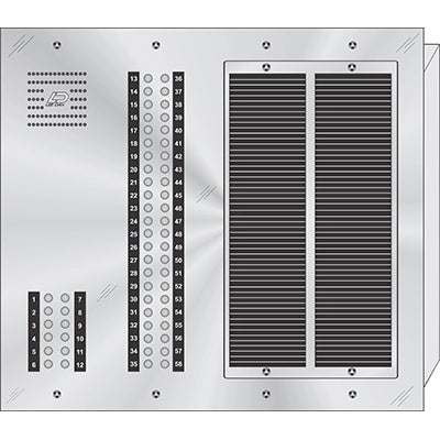 CS-058 58 Button Flush Mount  CENTURION™ Stainless Steel Apartment Entry Panel  Round Metal Button Style Vandal-Proof Intercom Lobby Panels