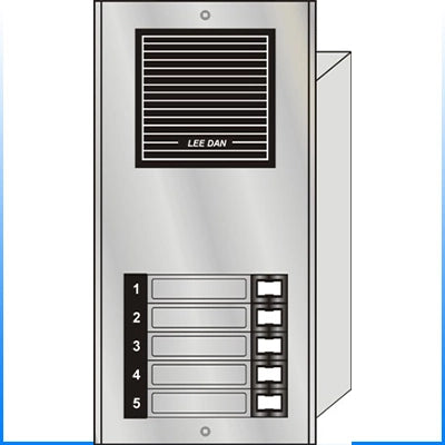 ES-005 5 Button Flush Mount  Style 'E'™ Economy Style Apartment Lobby Panel