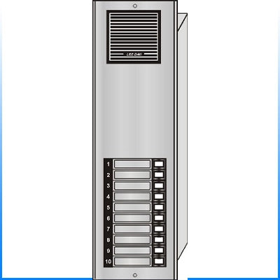 ES-010 10 Button Flush Mount  Style 'E'™ Economy Style Apartment Lobby Panel
