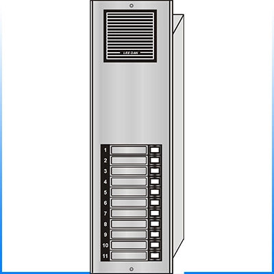 ES-011 11 Button Flush Mount Style 'E'™ Economy Style Apartment Lobby Panel