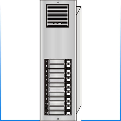 ES-012 12 Button Flush Mount Style 'E'™ Economy Style Apartment Lobby Panel