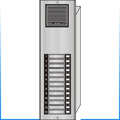 ES-013 13 Button Flush Mount  Style 'E'™ Economy Style Apartment Lobby Panel