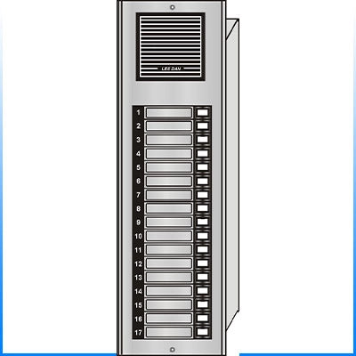 ES-017 17 Button Flush Mount  Style 'E'™ Economy Style Apartment Lobby Panel