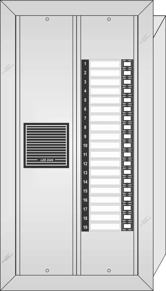 ES-019 19 Button Flush Mount Style 'E'™ Economy Style Apartment Lobby Panel