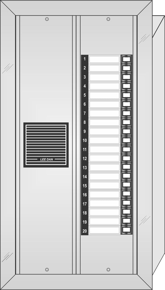 ES-020 20 Button Flush Mount  Style 'E'™ Economy Style Apartment Lobby Panel