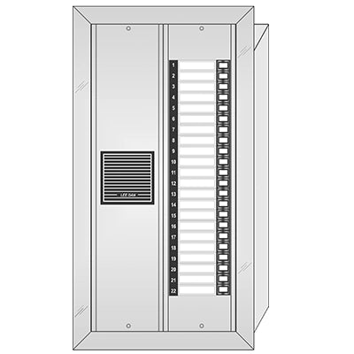 ES-022 22 Button Flush Mount  Style 'E'™ Economy Style Apartment Lobby Panel